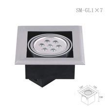燧明單頭暗裝經(jīng)典LED豆膽燈1*7W 斗膽燈射燈led服裝店格柵燈批發(fā)